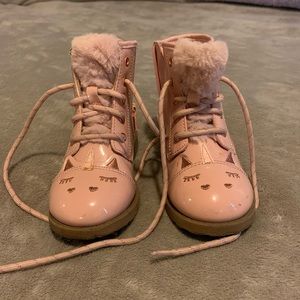 Girls pink unicorn boots